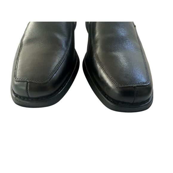 De La Rentis Men's Black Leather Loafers Size 9M Brazil Slip On Excellent #DR - Picture 3 of 10